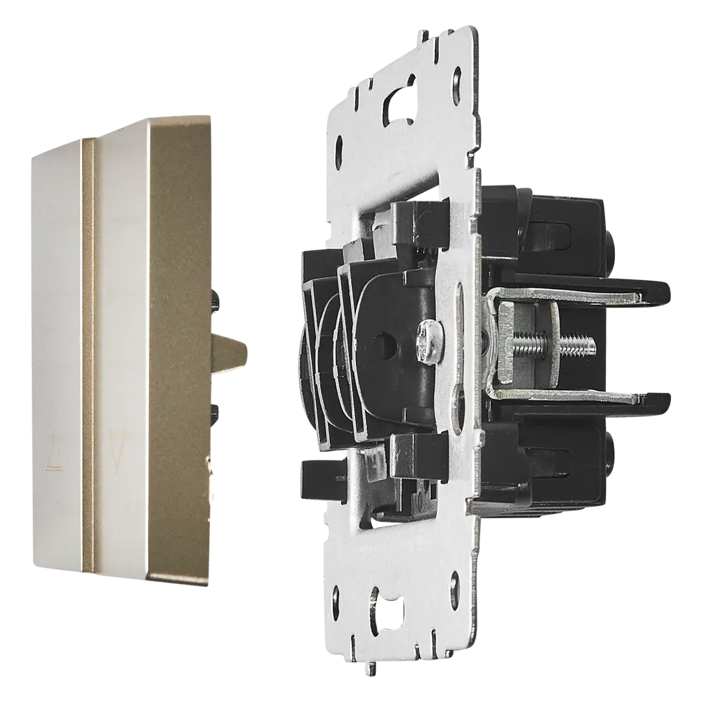 87761744 Выключатель встраиваемый IEK Brite жалюзи цвет шампань STLM-1107272 - Вид №6