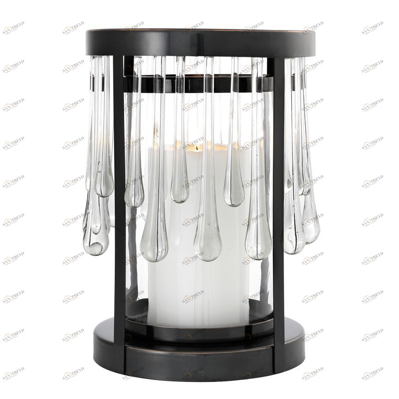 Подсвечник черный со стеклянными подвесками Hancock L от Eichholtz EICHHOLTZ EICHHOLTZ 060240 Черный 