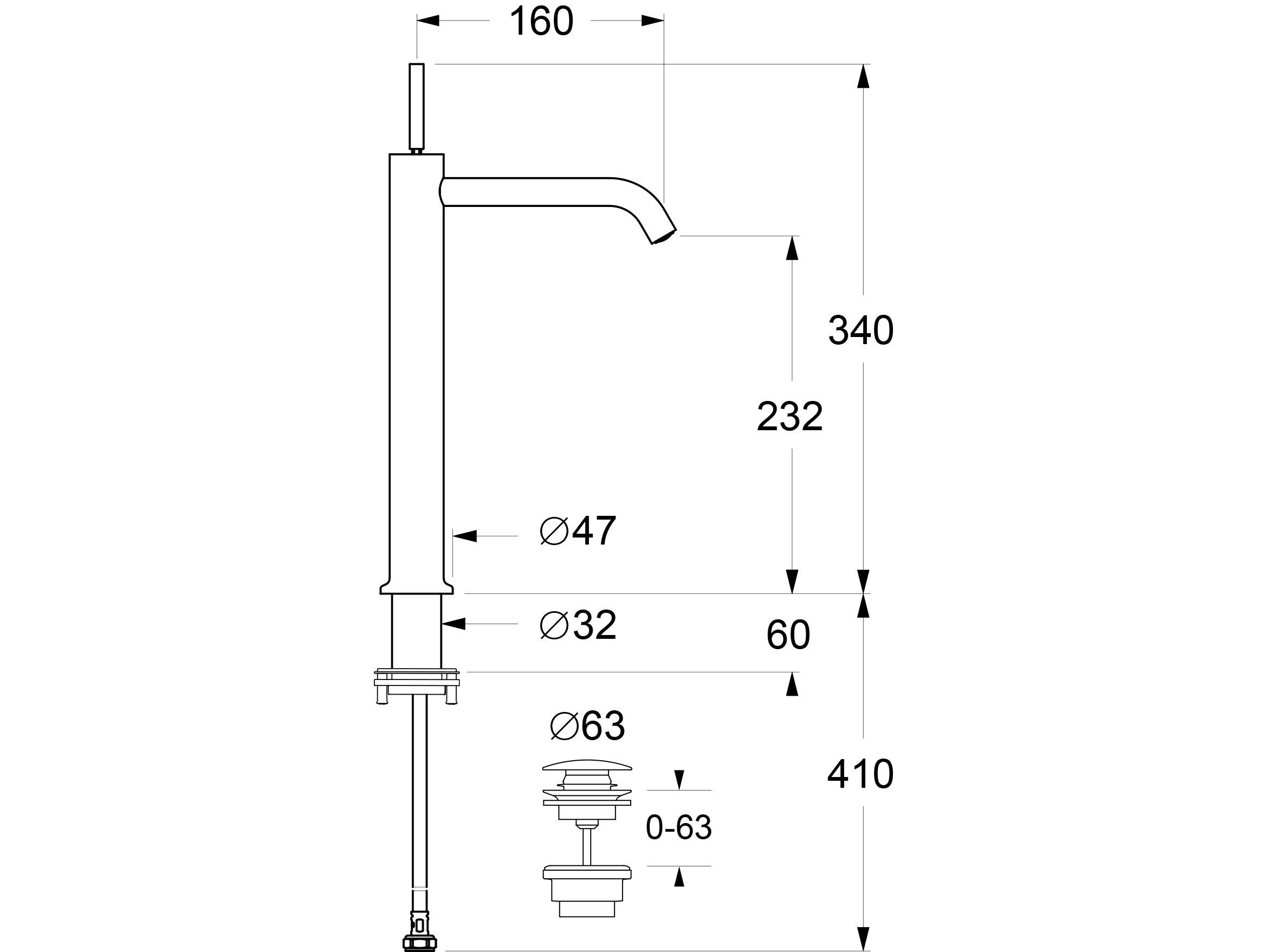 Однорычажный смеситель для раковины GUGLIELMI RUBINETTERIE Sprint ARCH-00043976 - Вид №2