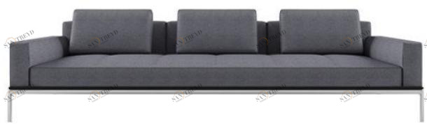 Alias 3-х местный тканевый диван Aluzen sun-id-1377370