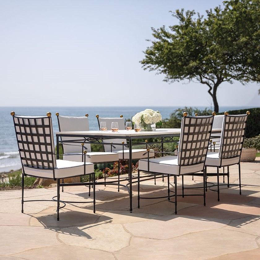 JANUS et Cie Прямоугольный обеденный стол из смолы и нержавеющей стали Amalfi sun-id-1416783 - Вид №2