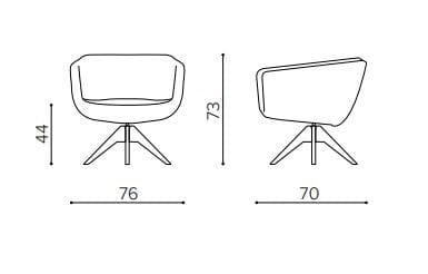 Тканевое кресло с подлокотниками True Design Arca ARCH-00008073 - Вид №8