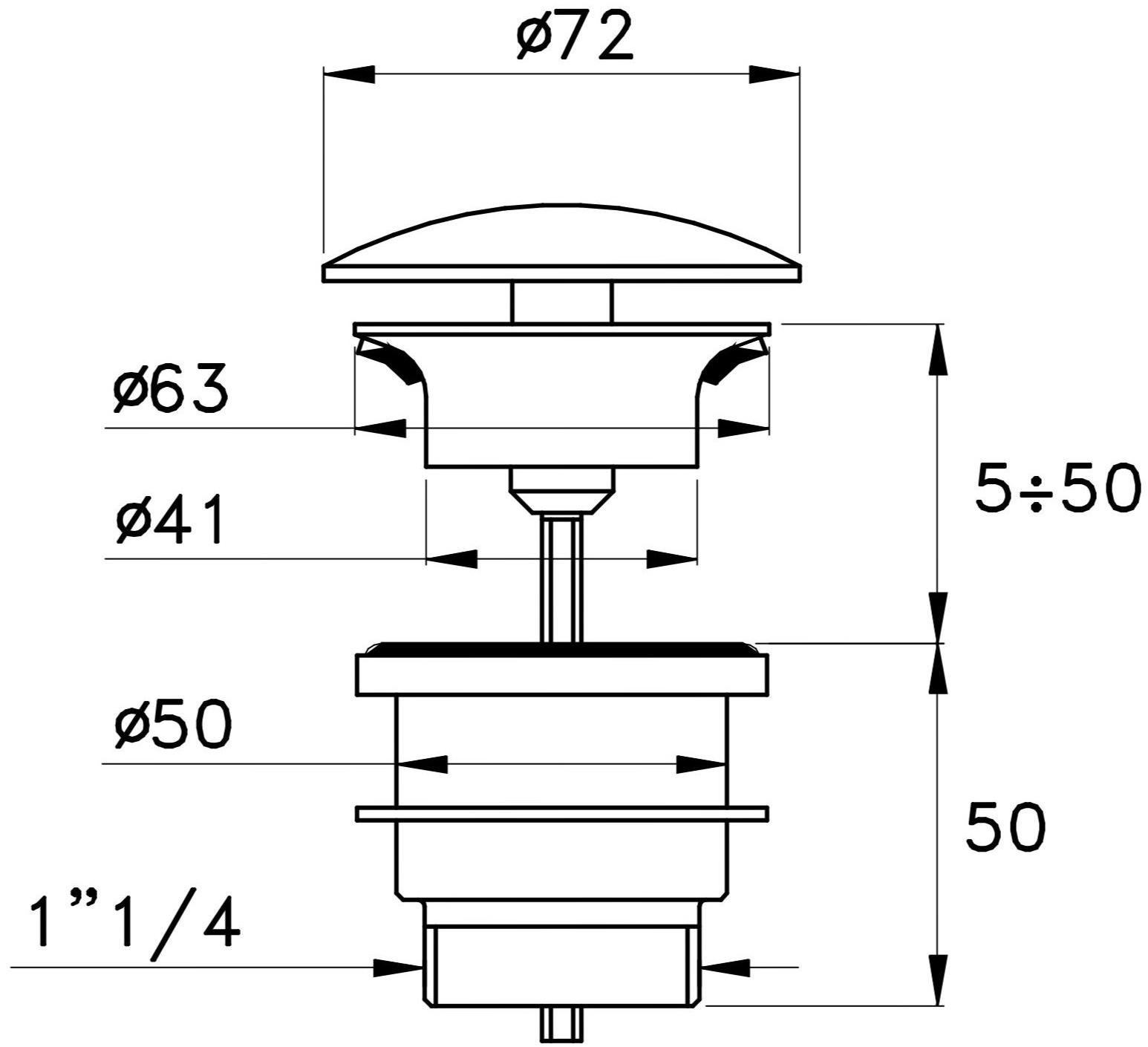 RUBINETTERIE STELLA Слив для биде для умывальника Sirius sun-id-1441276 - Вид №2