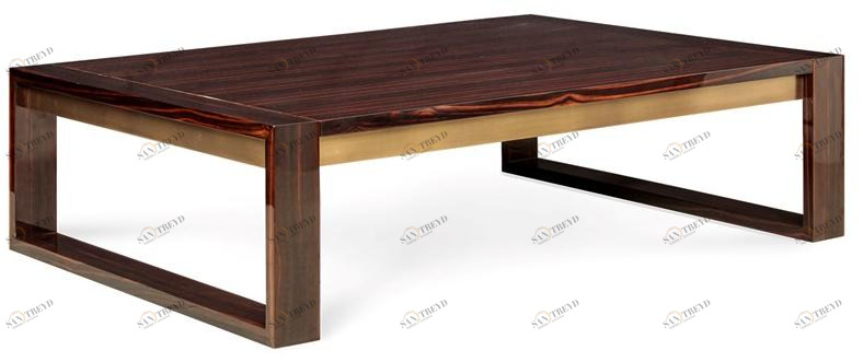 JOSÉ LEITE DE CASTRO Прямоугольный салазки из черного дерева  13011333 