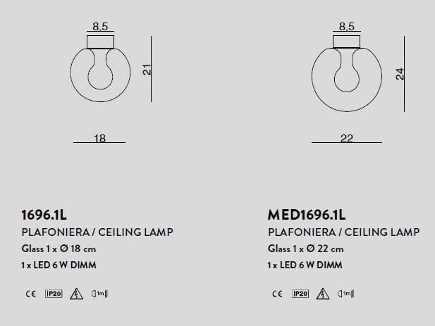 Потолочный светильник из дутого стекла Cangini & Tucci Cherry ARCH-00132974 - Вид №3