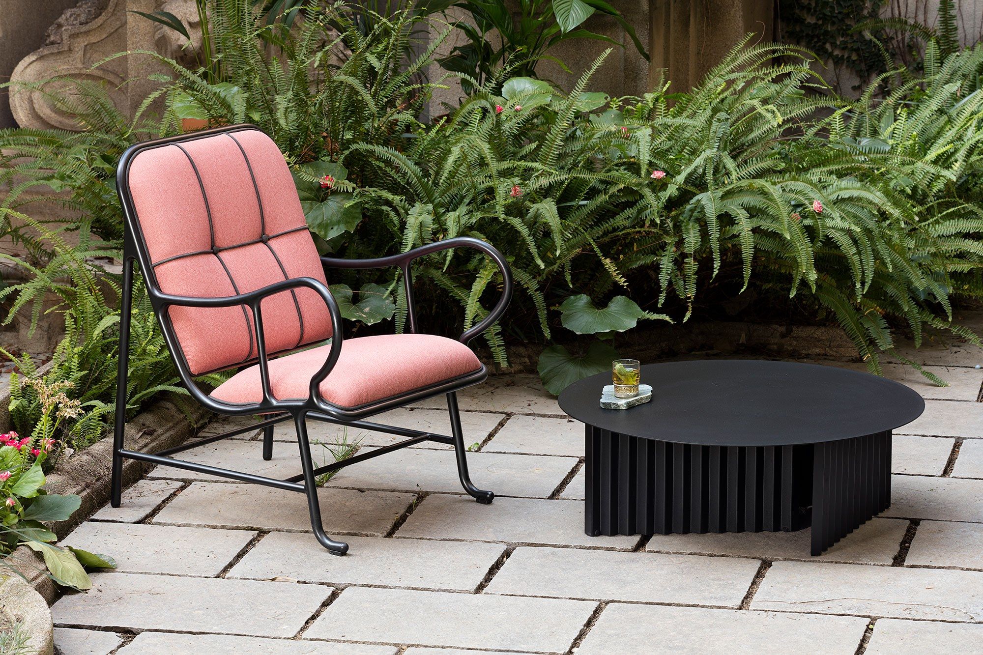 Стальной круглый низкий журнальный столик RS Barcelona Plec ARCH-00038257 - Вид №9