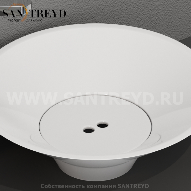 486001 Накладка на слив из керамики цвет Белая глазурь Kerasan Deco Италия