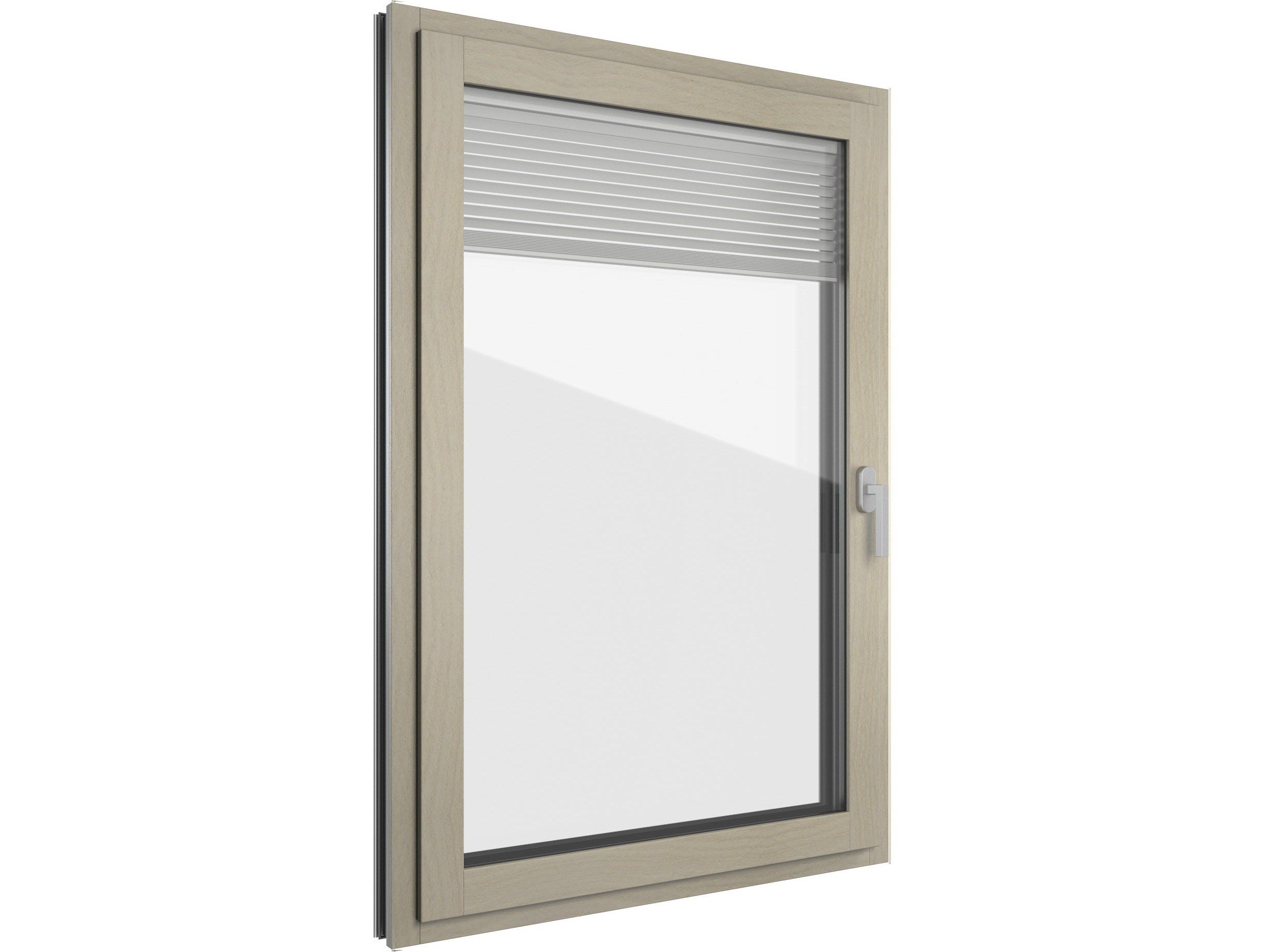 Алюминиевое и деревянное окно со встроенной жалюзи FINSTRAL FIN-Project ARCH-00136914 - Вид №1