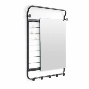 Зеркало-вешалка прямоугольное черное Stonak от La Forma LA FORMA ДИЗАЙНЕРСКИЕ 289171 Черный