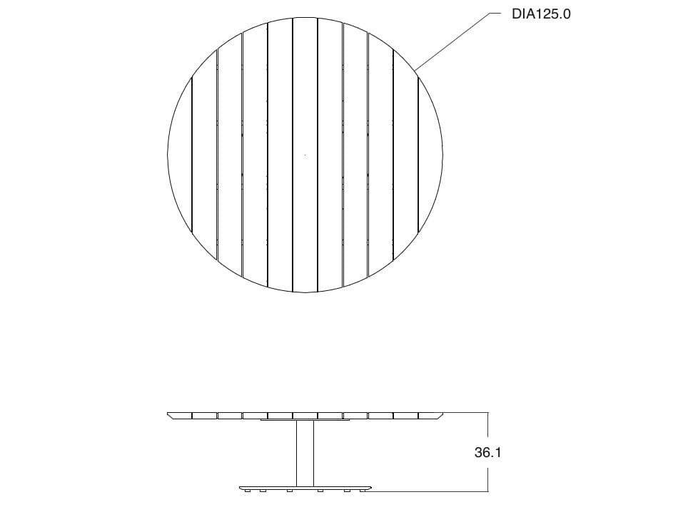 Круглый низкий стол из тикового дерева TRIBÙ T-Table ARCH-00066311 - Вид №5