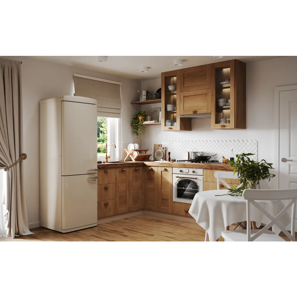 Фасад для кухни Delinia ID «Рошаль» 44.7x102.1 см в цвете темное дерево 86881125 STLM-0867388 - Вид №5