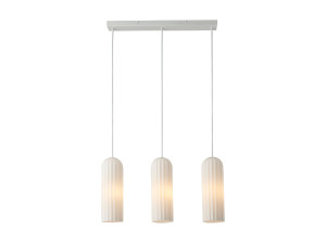 Стеклянный и металлический подвесной светильник