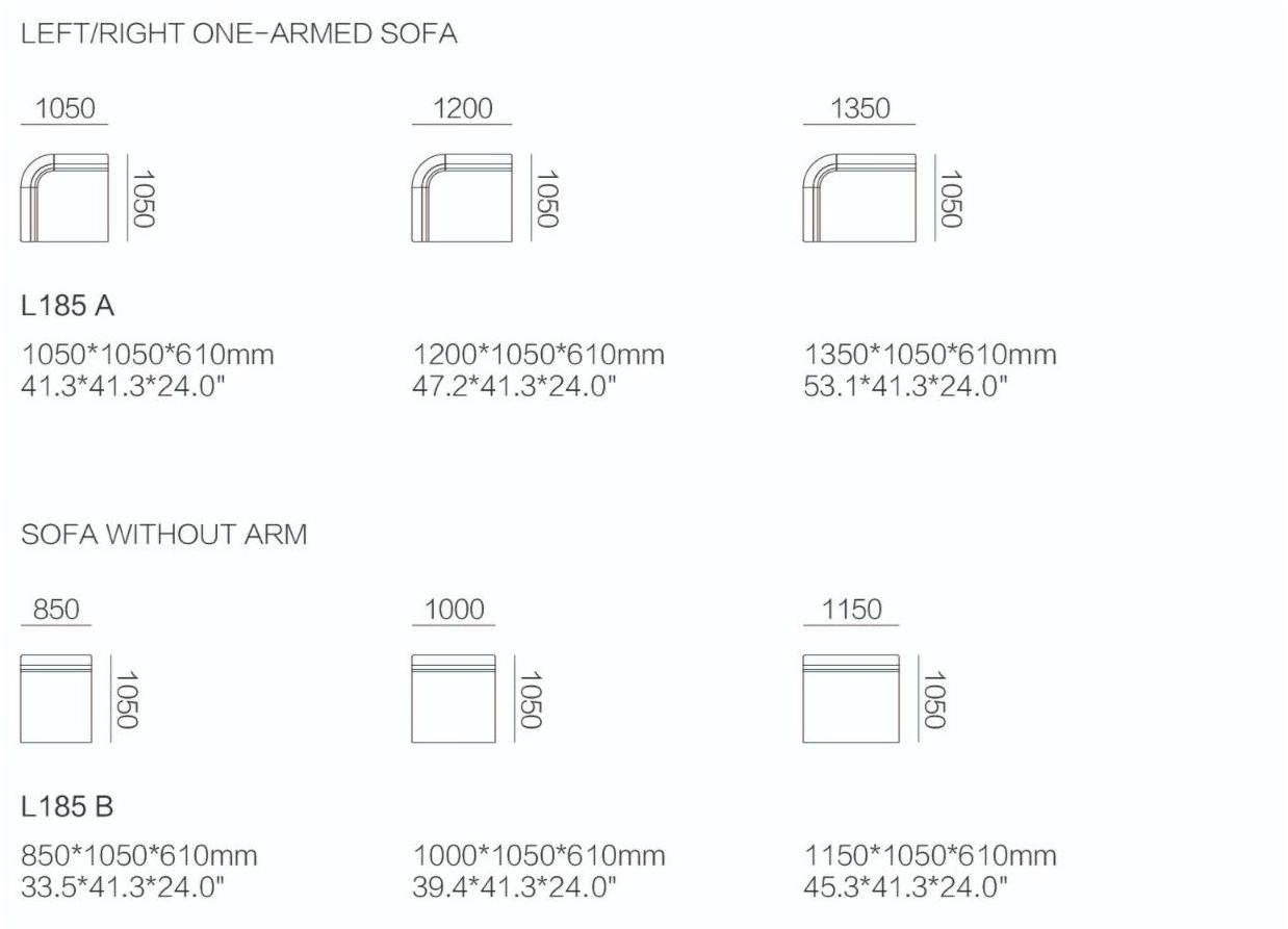 HC28 Cosmo Модульный тканевый диван  L185  - Вид №4
