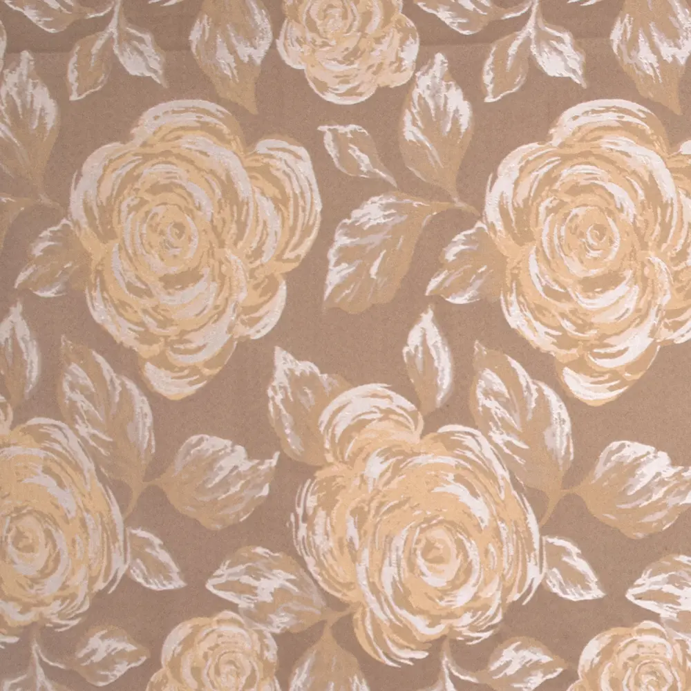 Ткань п/м Flora «Flowers» 140 см цвет золотой AMETIST STLM-2144049 - Вид №1