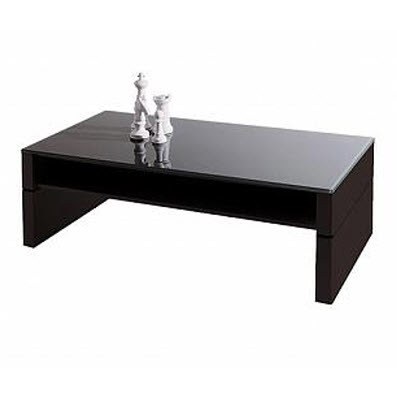 Журнальный столик черный прямоугольный со стеклянной столешницей Vision 4 PUSHA PUSHA 062883 Черный  - Вид №2