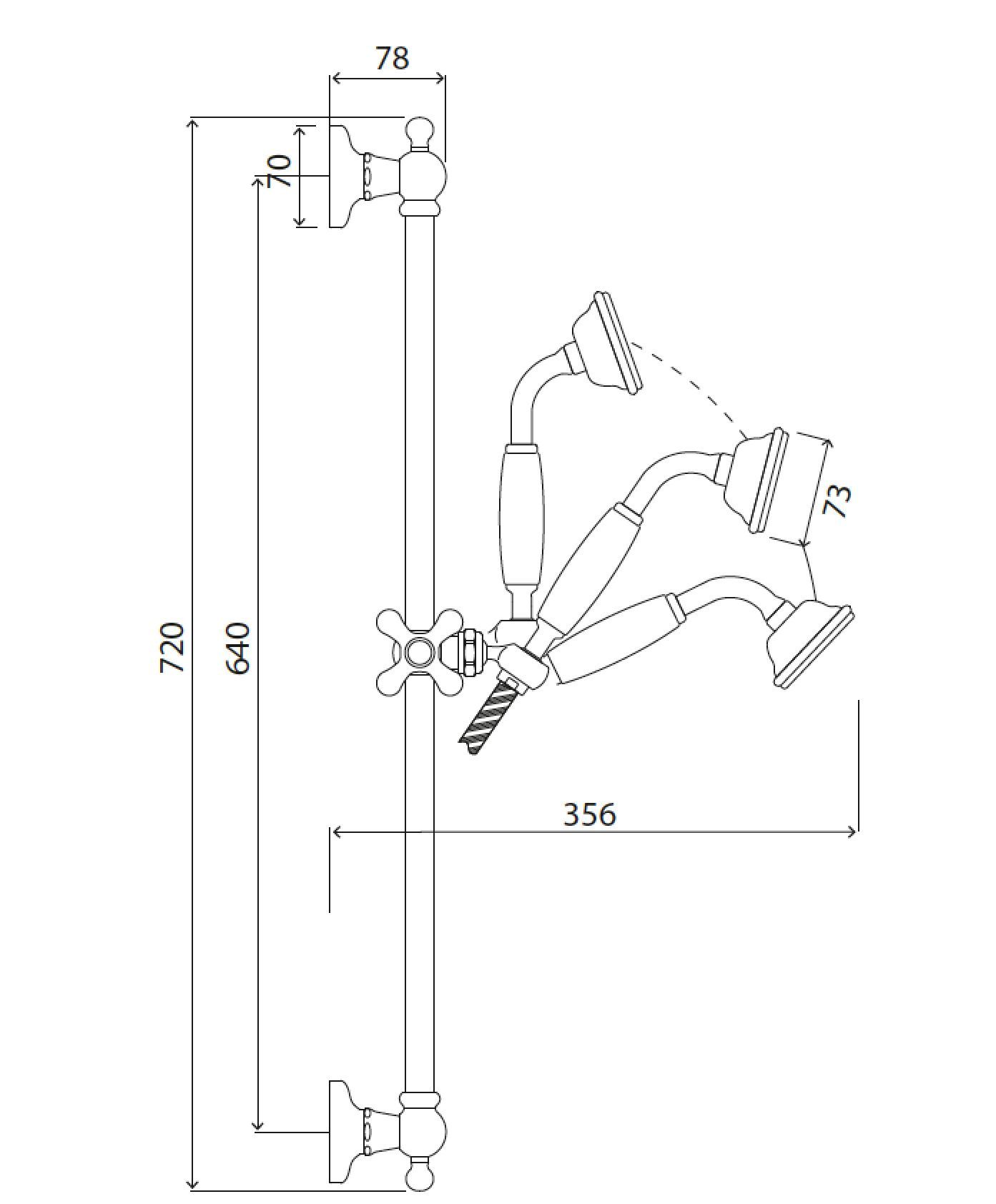 Подъемный стержень с ручным душем с гибким Park Avenue Беатрис ARCH-00020807 - Вид №1