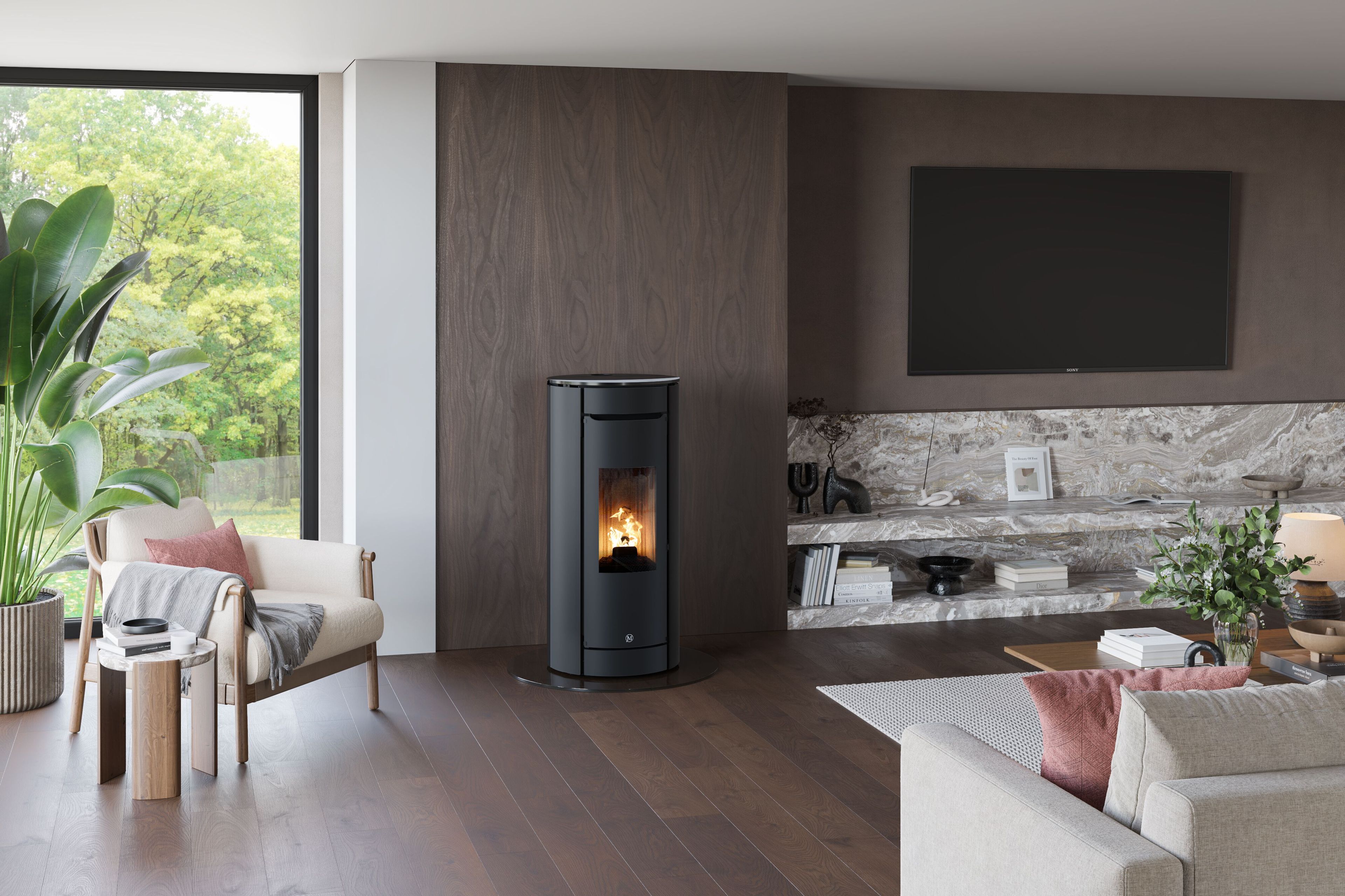 Пеллетная печь с Wi-Fi класса A+ Jolly Mec воздушные системы ARCH-00075262 - Вид №1