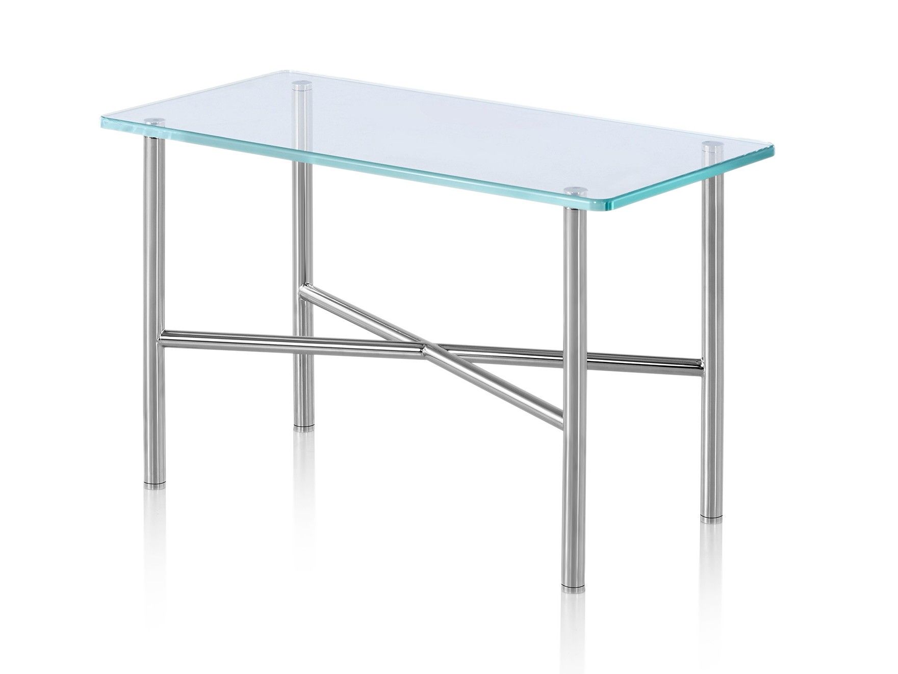 Прямоугольный стеклянный и металлический журнальный столик Herman Miller Layer ARCH-00033427 - Вид №1