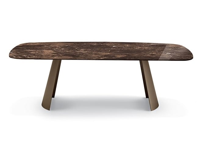 Прямоугольный мраморный стол с металлическим основанием EFORMA DORIAN ARCH-00134058 - Вид №1