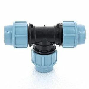 Тройник 20 обжим для труб ПНД UNIDELTA