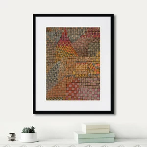 Картина в раме 52х42 см Town Castle KR part II 1932г КАРТИНЫ В КВАРТИРУ  264584 Желтый;красный;синий;разноцветный