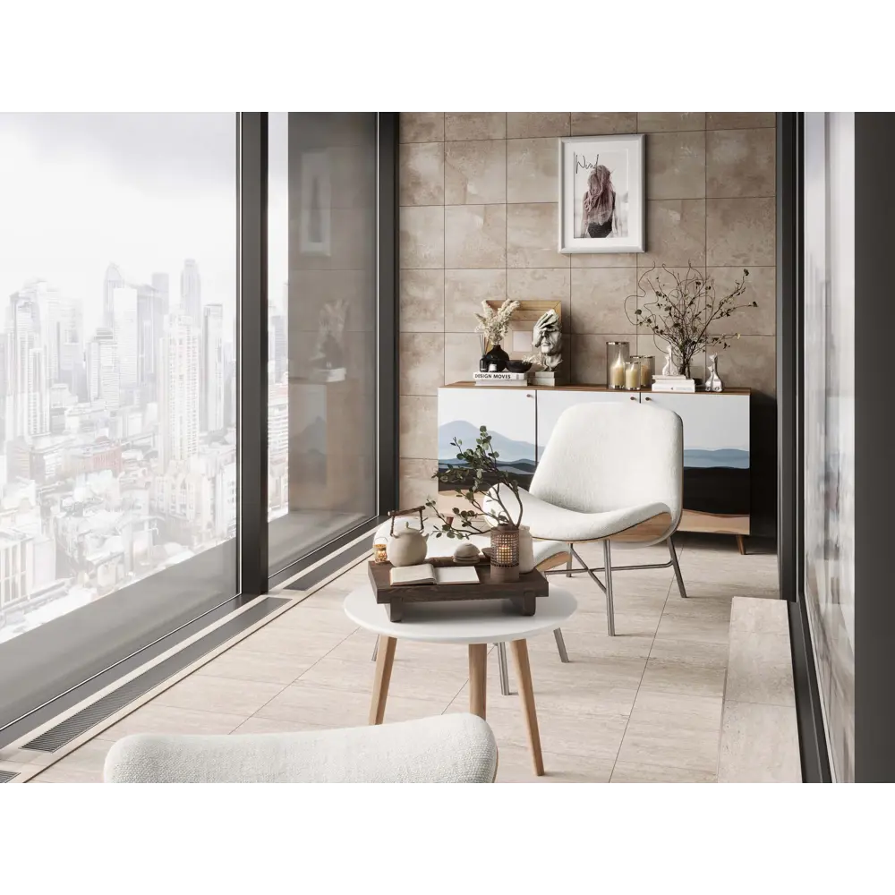 Глазурованный керамогранит Estima Seed EE02 40.5x40.5 см 1.804 м² неполированный цвет бежевый STLM-2132220 - Вид №5