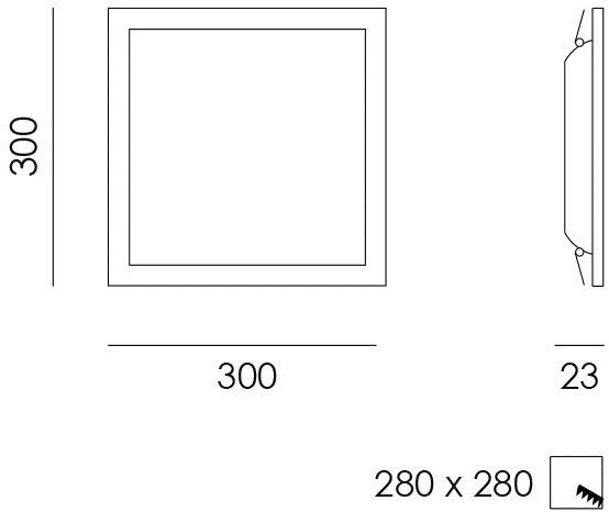NEXO LUCE Квадратный встраиваемый светодиодный точечный светильник Inlux recessed 5175 - Вид №1