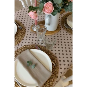 91061295 Скатерть на стол Colorprint Pease Beige прямоугольная 138x180 см мультиколор STLM-0812996