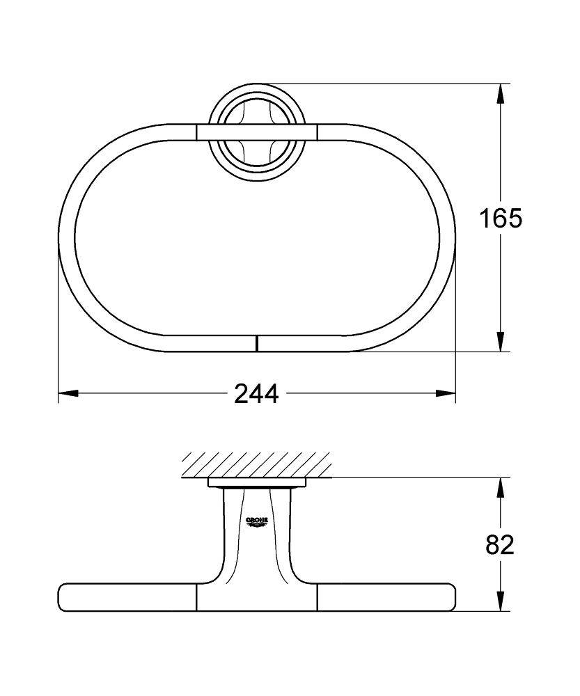 40379000 Кольцо для полотенца Grohe хром  - Вид №1
