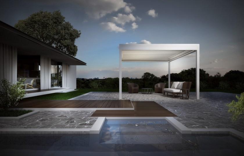 DIRELLO Отдельностоящая алюминиевая пергола со сдвижной крышкой sun-id-1364499 - Вид №1