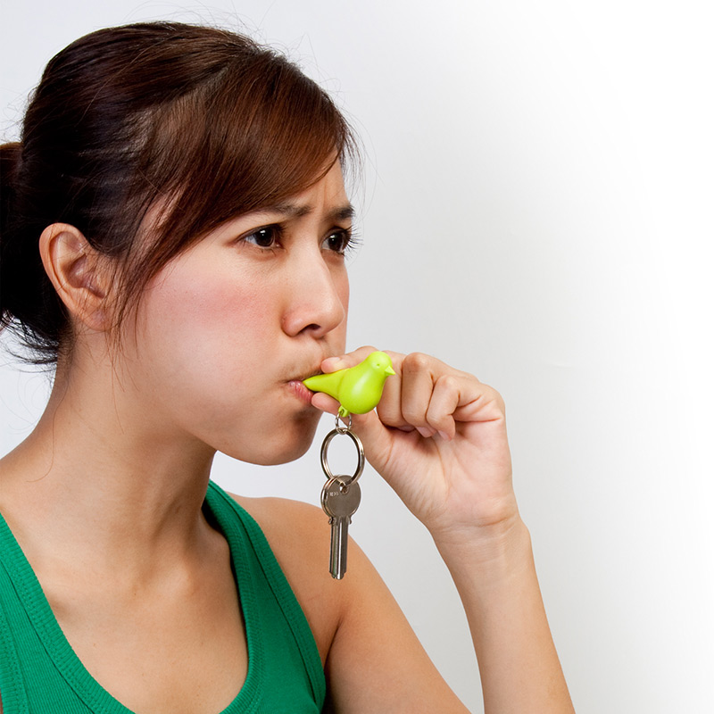 QL10124-WH-WH-PU Держатель для ключей двойной sparrow белый-фиолетовый Qualy  - Вид №2