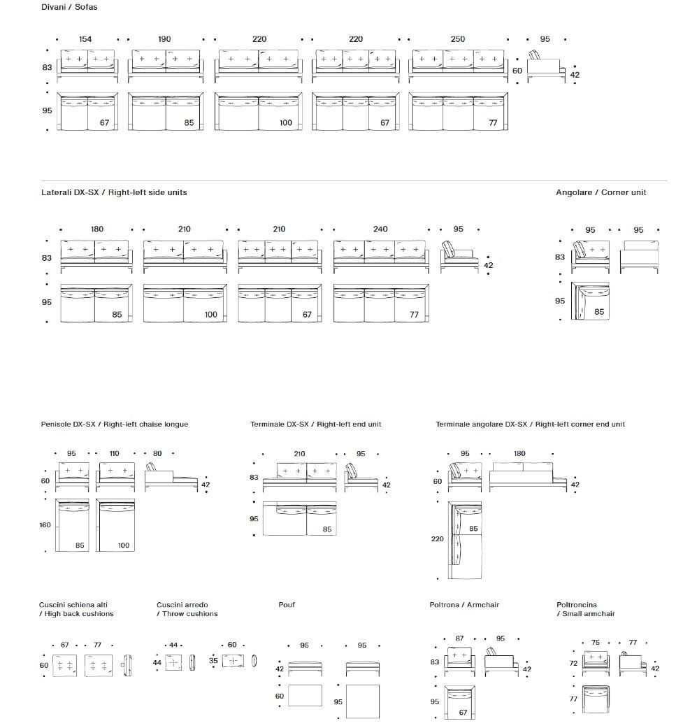 3-местный тканевый диван Saba Italia ARCH-00050587 - Вид №9