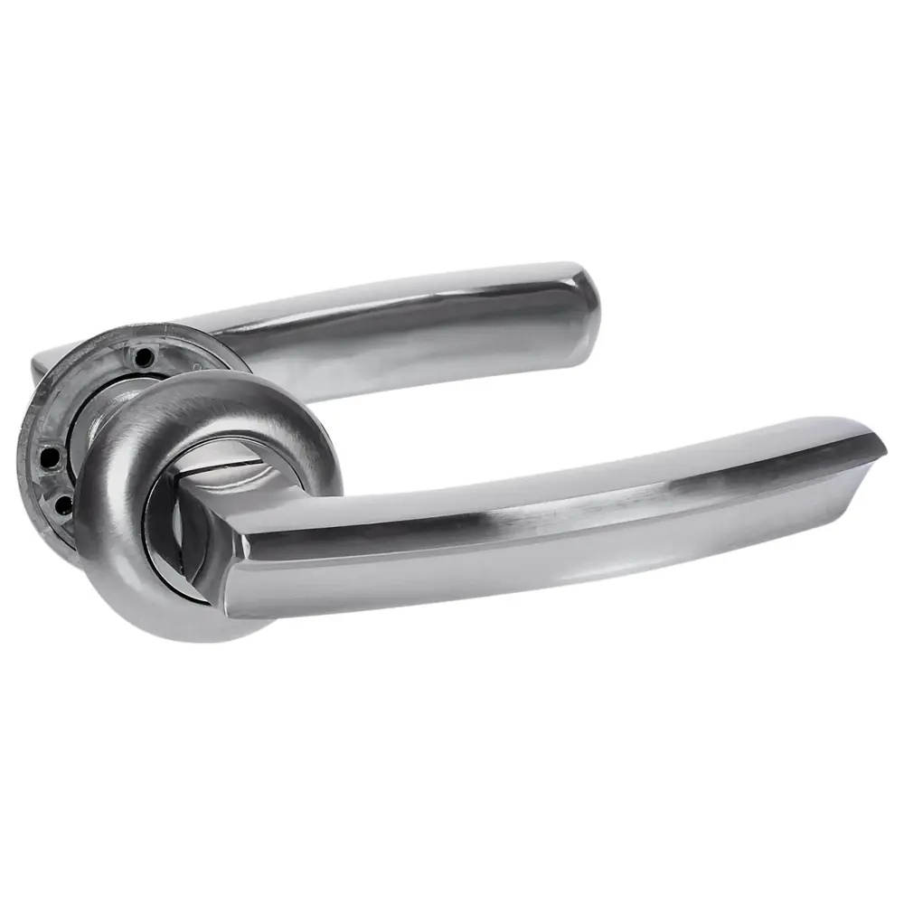 Ручка дверная на розетке Avers H-0893-A-NIS, алюминий, цвет матовый никель APECS STLM-2170488 - Вид №1