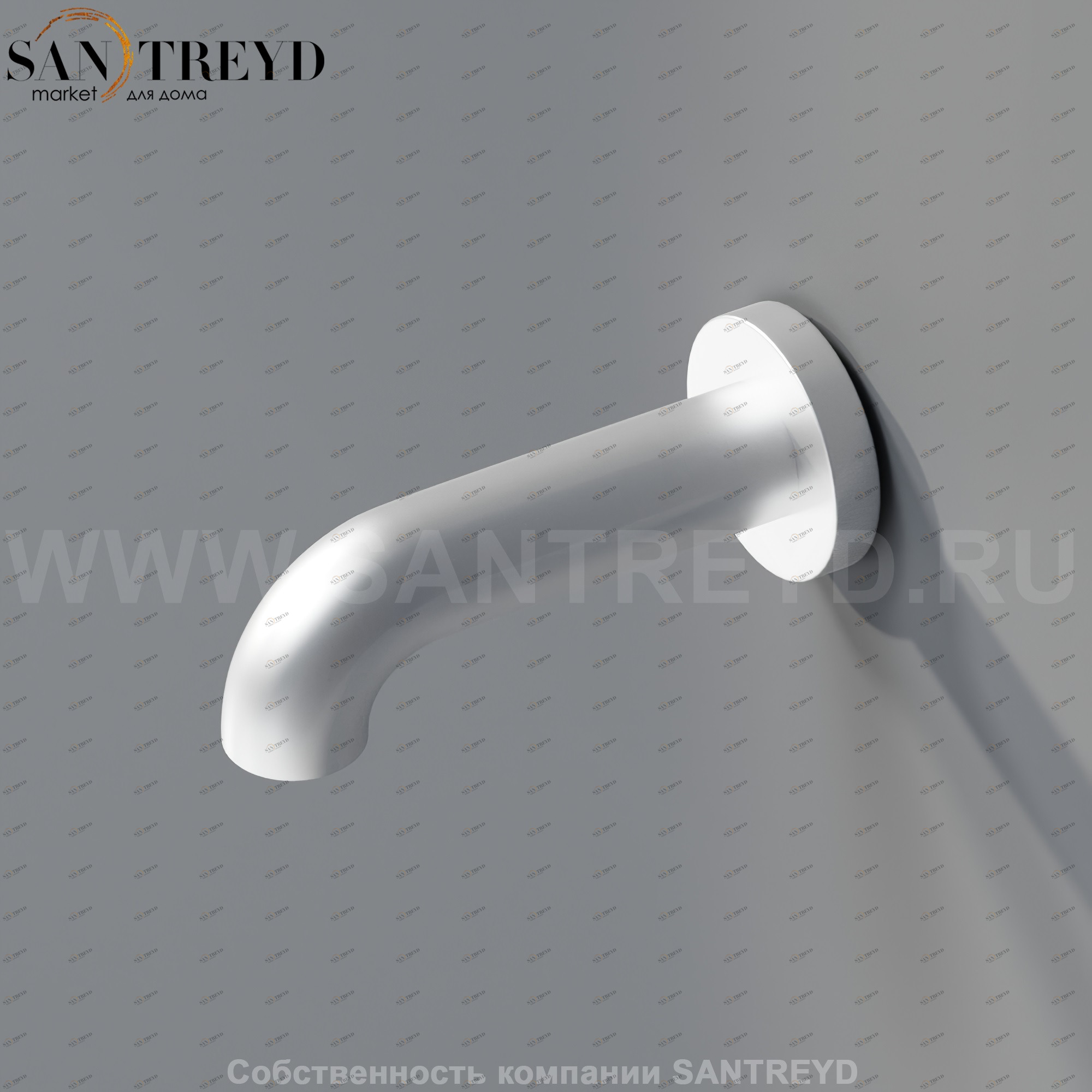 Настенный смеситель 15 см MET0033SP FEZ для ванны хромированный матовый Agape MET0033RSP