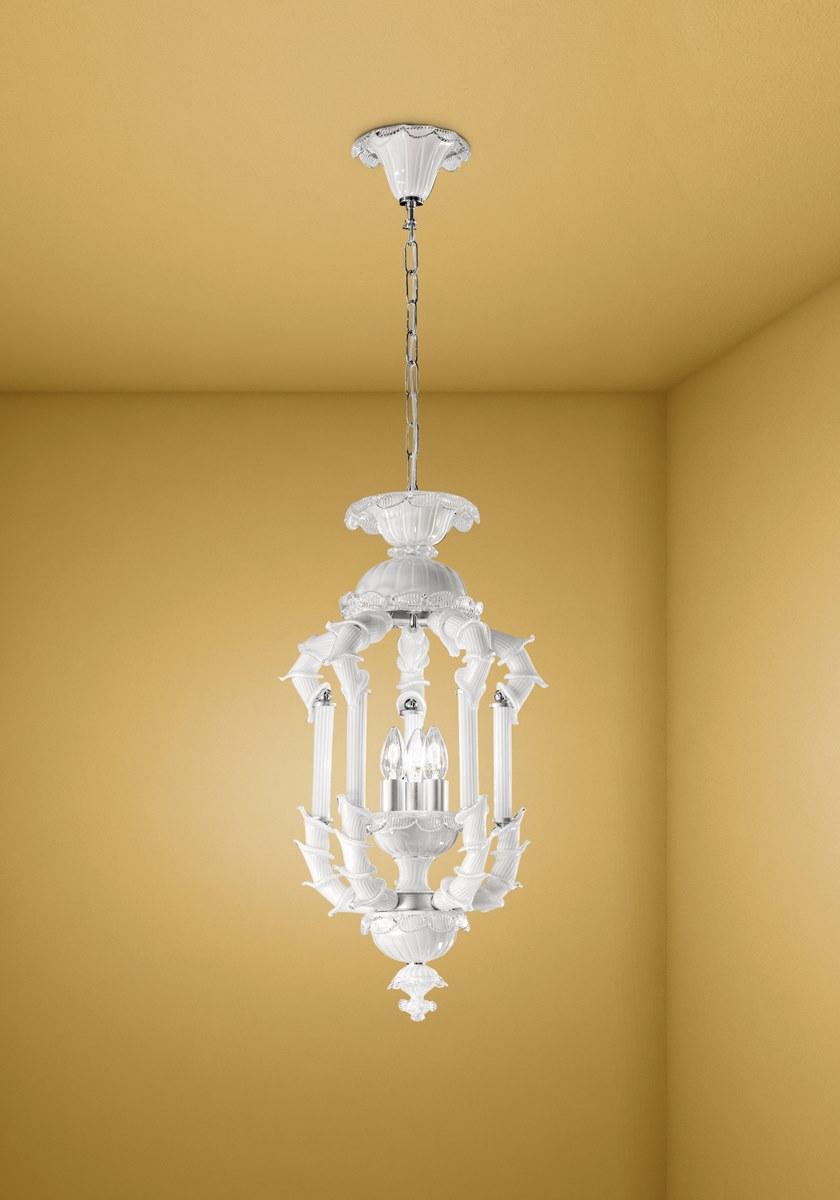 Sylcom Подвесной светильник из стекла с кристаллами Rezzonico 1473 - Вид №1