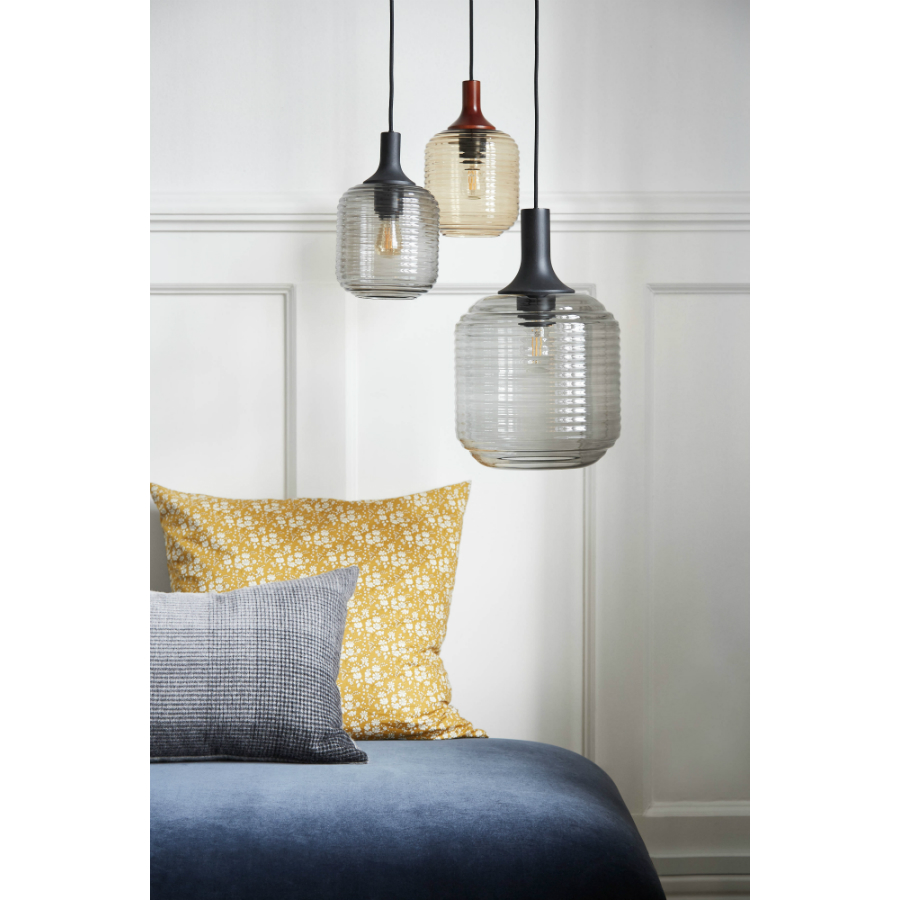 Лампа подвесная Honey, D26 см, серая Frandsen 15442705001 - Вид №1