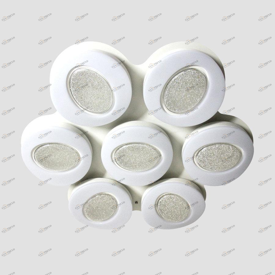 Потолочный светодиодный светильник Ambrella light Orbital Crystal Sand FS1587/7 364W D880*800 AMBRELLA LIGHT ORBITAL CRYSTAL SAND 223541 Белый 