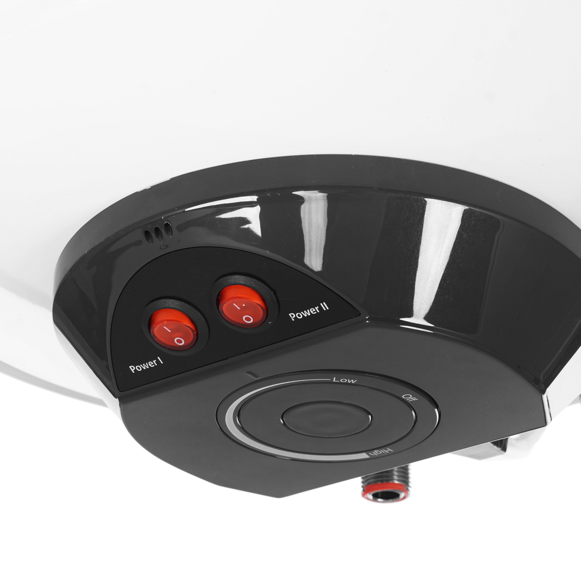 1134748 Водонагреватель Thermex PRAKTIK 30 V Slim [накопительный, 30 л, нержавеющая сталь, нижняя, круглая, уст-ка: вертикальная, белый] STDN-0070237 - Вид №3