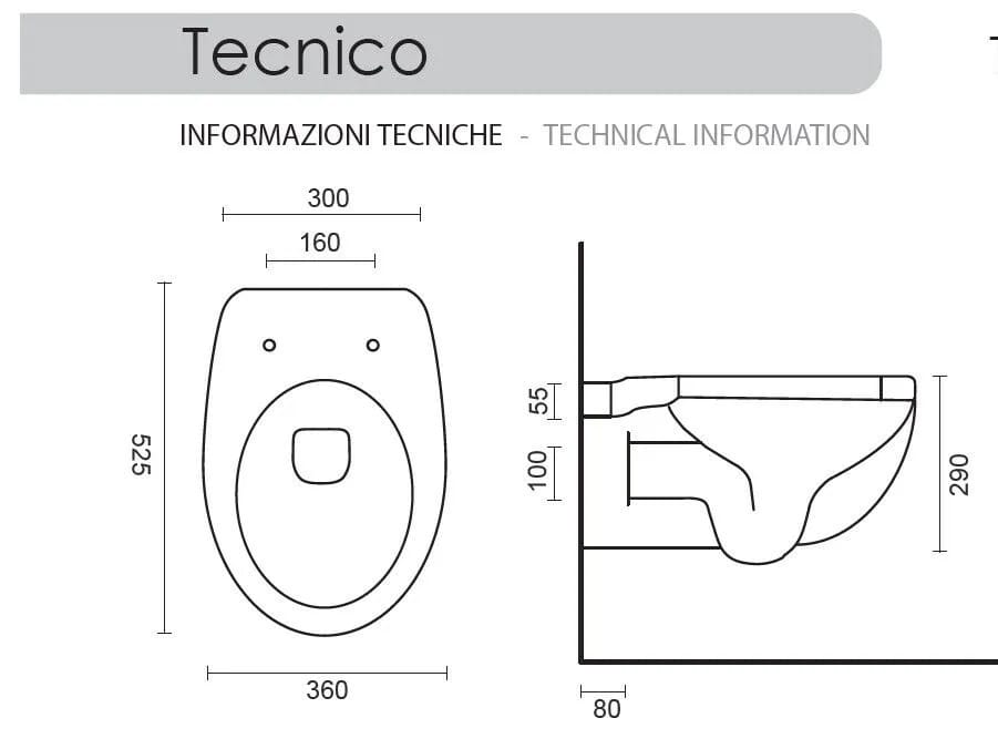Керамический подвесной туалет BLEU PROVENCE ARCH-00115552 - Вид №1