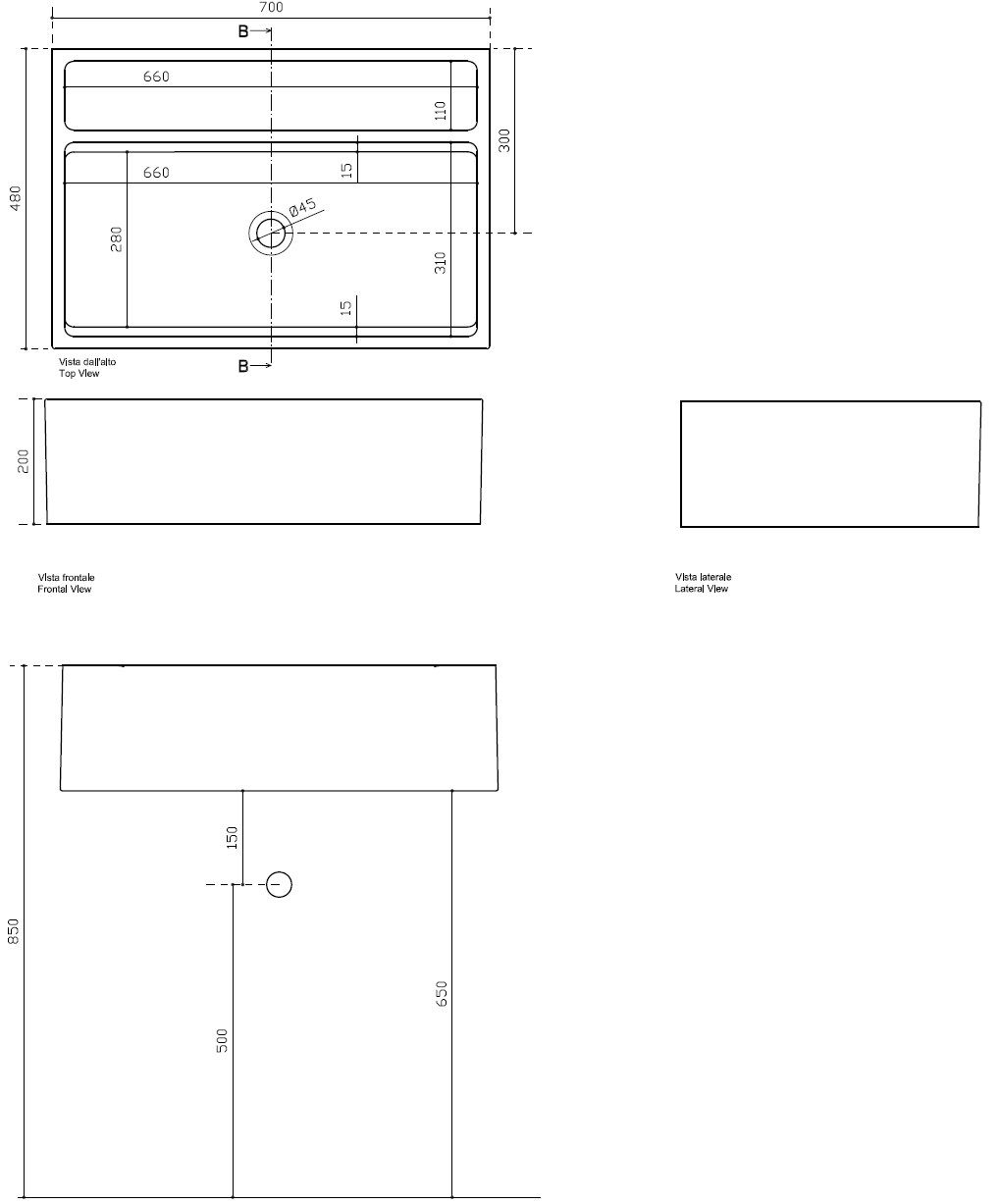 Керамическая прямоугольная подвесная раковина Galassia Next ARCH-00005586