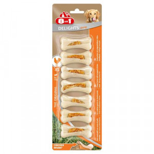 ПР0026080 Лакомство для собак DELIGHTS Strong XS Косточки 7х7,5см 8 in 1