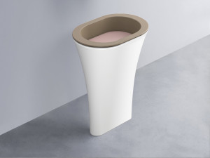 AMLA65-AN+AMPILO-CP+AMCOLO-BL Раковина Amedeo Ovale отдельностоящая cielo Enjoy + Amedeo