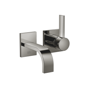 МЕМ Смеситель для раковины однорычажный настенный без донного клапана - Темный Хром 36867782-19