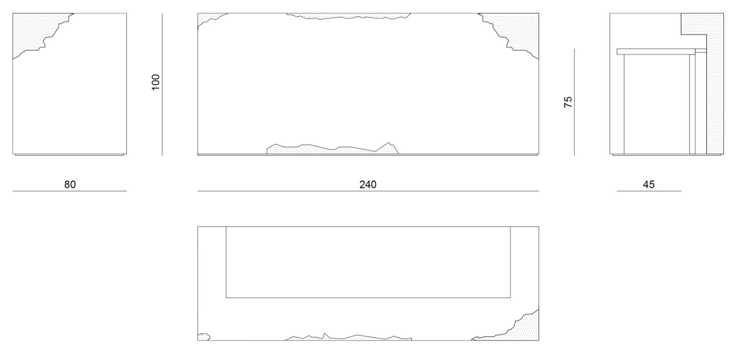 Стойка регистрации в травертине Visionnaire DOLMEN ARCH-00138433 - Вид №5