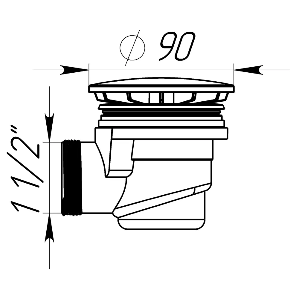 Сифон Equation для душевого поддона с гидрозатвором 89209830 STLM-0810041 - Вид №7