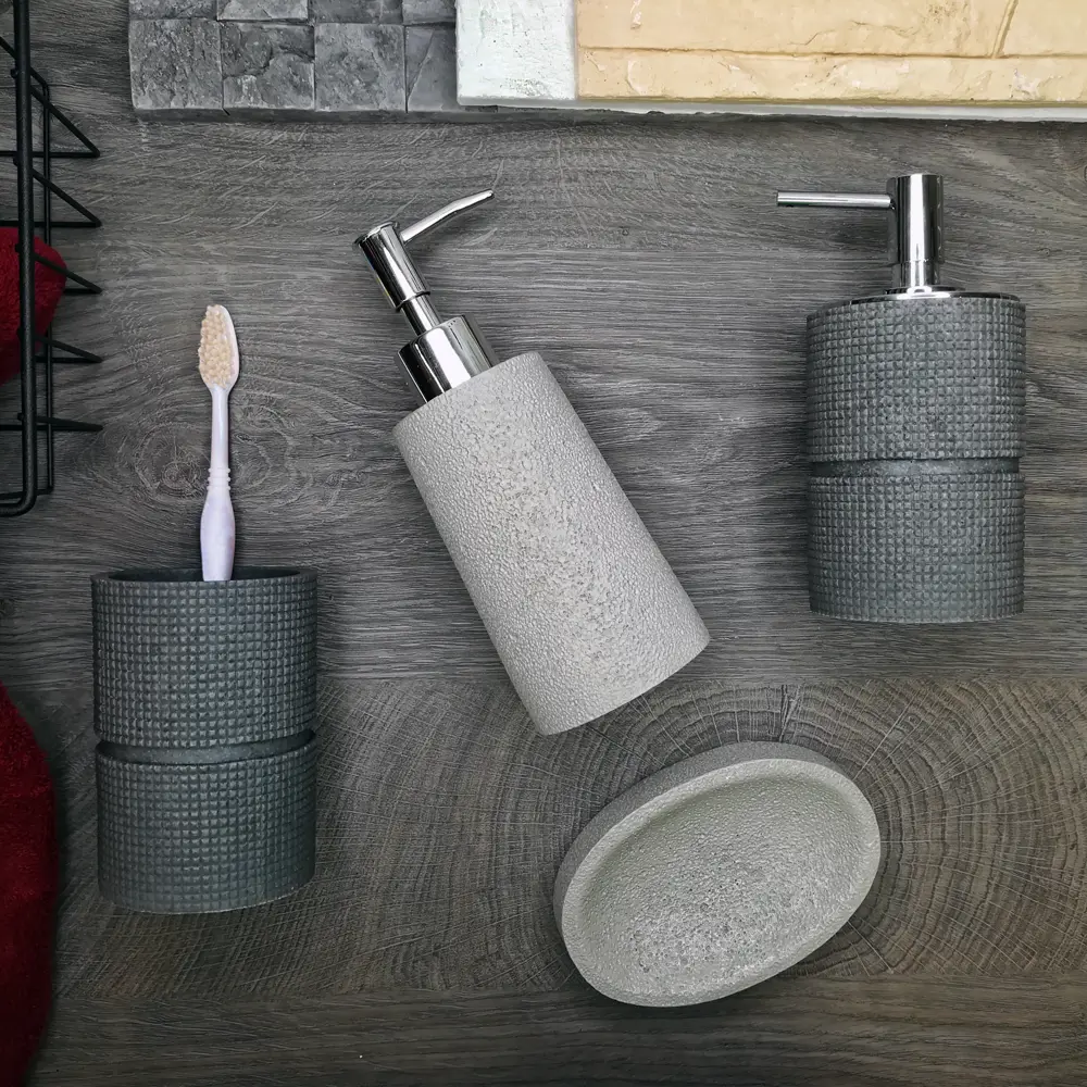 Дозатор для жидкого мыла Holm цвет серый SWENSA STLM-2163226 - Вид №1