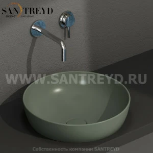 B6T38FE Встроенная раковина под столешницу круглая Ceramica Globo T-EDGE
