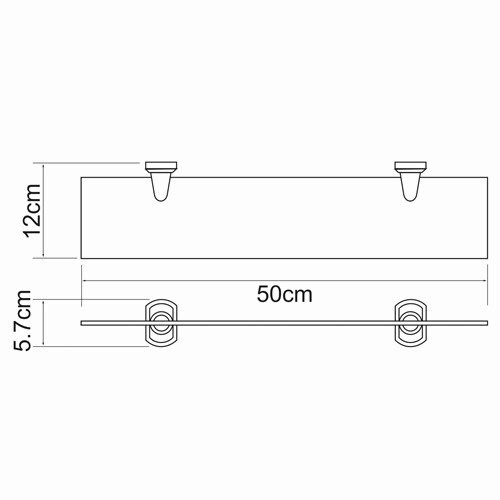 K-3024 Oder Полка стеклянная WasserKRAFT Oder K-3000  - Вид №2