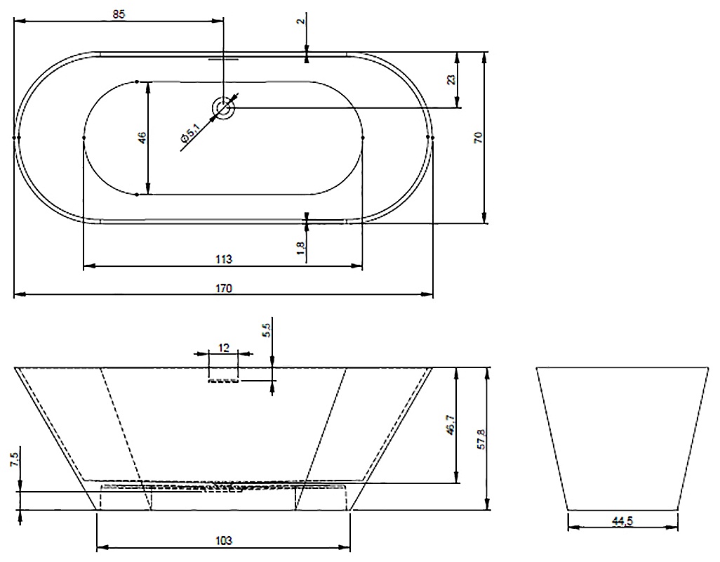 BS0500500000000 Ванна Riho Barcellona Santreyd - Вид №3