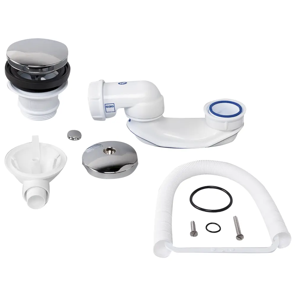 Сифон для ванны Sas B62KD с автоматическим сливом 650х40 мм пластик STLM-2016017 - Вид №1